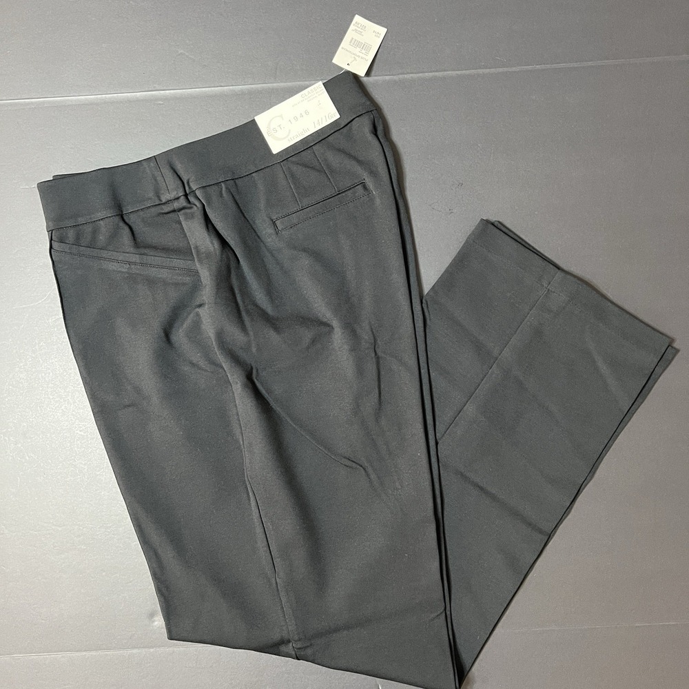 Cato C'est 1946 Pants Women's Plus Size 14/16W Black Wide Leg Pocketed NWT